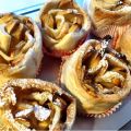 Apfel-Rosen Muffins mit Blätterteig