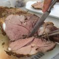 Lammkeule in Senfkruste (in Niedrigtemperatur)