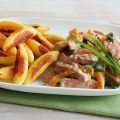 Kalbsgeschnetzeltes mit Schupfnudeln