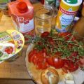 Kalte Tomatensuppe mit Mozzarellakugeln oder[...]