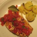 Marinierter Lachs mit Tomaten-Dressing