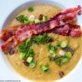 Kartoffelsuppe mit Bacon und Pilzen