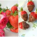 {Rezept} Erdbeeren mit Schokolade und Streuseln