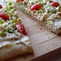 Tomaten-Lauch-Flammkuchen