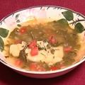 Spinatsuppe mit Parmesanravioli (Eva Jacob)