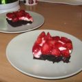 Brownies mit Frischkäse und Erdbeeren