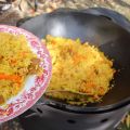 Usbekischer Plov aus dem Kazan