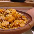 Tajine mit Kichererbsen, Karotten und Rosinen