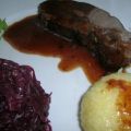 Rehkeule mit Portwein-Grapefruitsauce NT-gegart