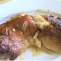 Schwein: Spanferkelrücken auf Sauerkraut