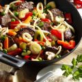Gemüsepfanne mit Rindfleisch