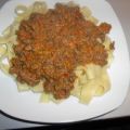 Paprikahackfleisch mit Bandnudeln