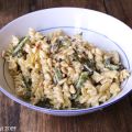 Pasta mit grünem Spargel und Orangen-Creme