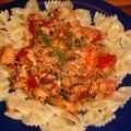 Farfalle mit Tomaten-Räucherlachs-Soße