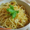 Gebratene Nudeln Aglio e Olio