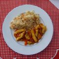 Curryfleisch mit Reis