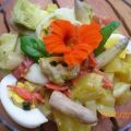 Kartoffelsalat mit Artischocken  und Lachs