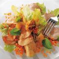 Linsen-Gurken-Salat mit Curry-Dressing