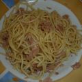 kalte Spaghetti mit Thunfisch und Zitronensaft
