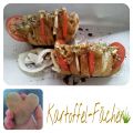 Kartoffel-Fächer mit Tomaten