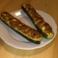 Zucchini mit Schafskäse-Hackfleisch-Füllung