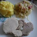 Wellfleisch, Sauerkraut, Kartoffelpüree