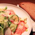 {Salate} - Lachscarpaccio mit Gurke, Radieschen[...]