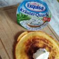 Kräuterquark -Dinkel - Pfannkuchen mit Exquisa