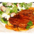 Rezept: Schweinesteak auf Champignons {Low Carb}