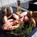 Hähnchenflügel mit Kartoffelspalten
