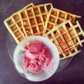 Waffeln mit Eis