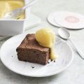 Brownies mit Mango-Eis