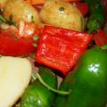 Farbenfrohe Gemüsepfanne aus dem Backofen