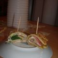 Herzhafte Pfannkuchenröllchen