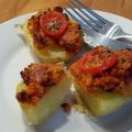 Ofenkartoffel mit Parmesan-Tomaten-Senf-Kruste