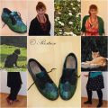 Flache Schuhe, DIY-Schuhe, schöne Blüten und[...]