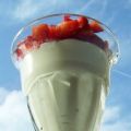 Dessert: Quark-Creme mit Erdbeeren