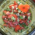 Tomatensalat mit Kapuzinerkresse