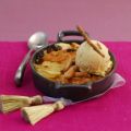 Bread and Butter Pudding mit Vanilleeis