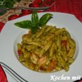 Pasta gamberi e pesto