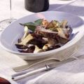 Wildschweinbraten mit Pilzen