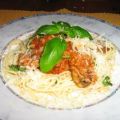 Spaghettini mit Champignon Bolognese