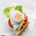 Eier-Sandwich mit Putenschinken