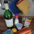 Karottensuppe mit Shrimps