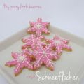 rosa Schneeflocken
