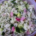 Gurkensalat mit Reis