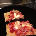 Frische Pizza mit Blumenkohlboden