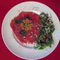 Carpaccio vom Rinderfilet mit Pfifferlingstatar