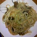 Nudeln: Ostasiatische Pilzsoße auf Spaghettis