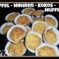 BiNe` S APFEL - MØHREN - KOKOS - MUFFINS